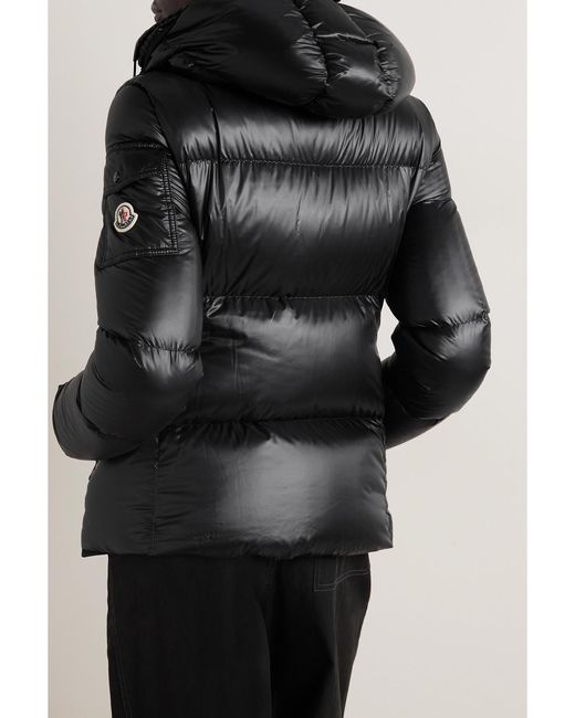 Moncler Black Fourmine Hooded Quilted Shell Down Jacket