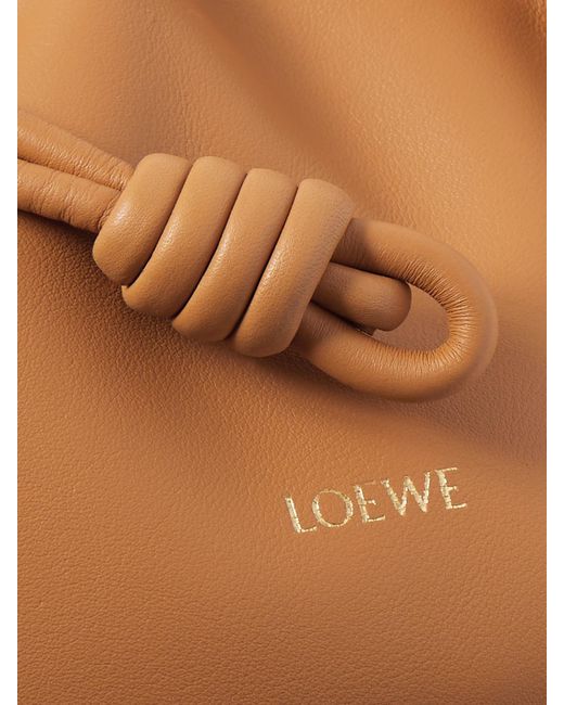 Loewe Brown Flamenco Mini Leather Clutch