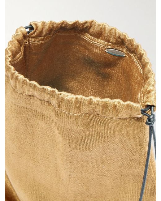 Sophie Buhai Metallic Teardrop Embellished Satin Drawstring Pouch