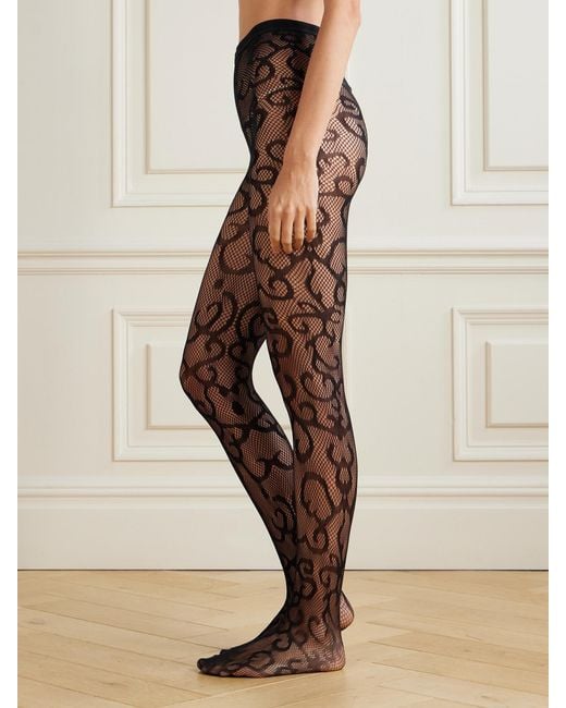 Gabriela Hearst Black Tyla Stretch-Lace Tights