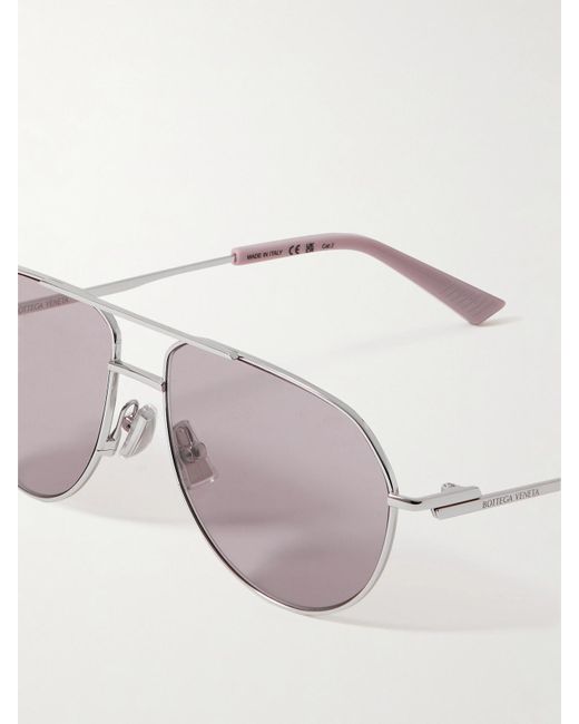 Bottega Veneta Gray Aviator-Style-Tone Sunglasses