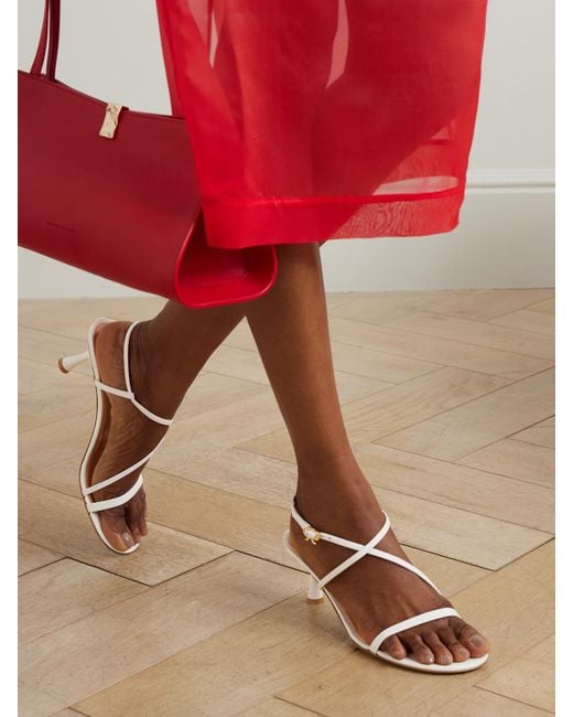 Gianvito Rossi Natural 55 Leather Sandals