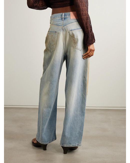 Acne Blue Halbhohe Jeans Mit Weitem Bein Aus Bio-Denim