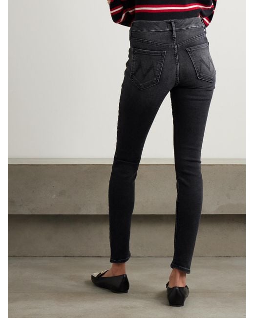 Mother Blue The Looker Halbhohe Skinny Jeans