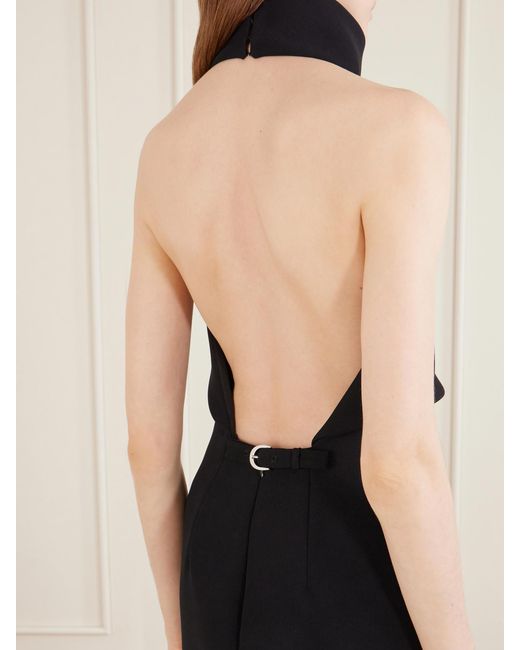 Khaite Black Roxanne Crepe Midi Dress