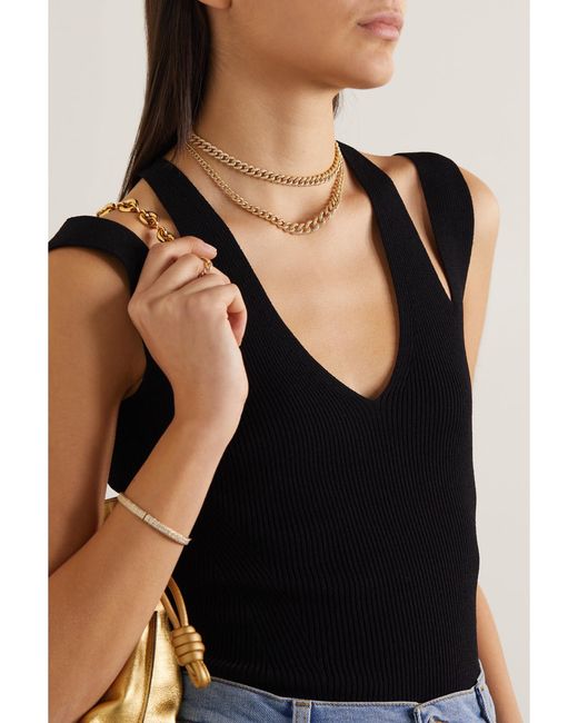 SHAY White Medium 18-Karat Diamond Link Necklace