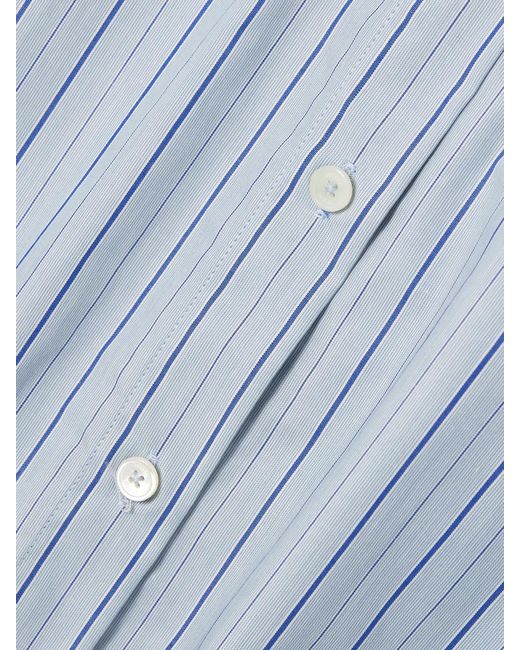 Totême Blue Striped Cotton-Poplin Shirt