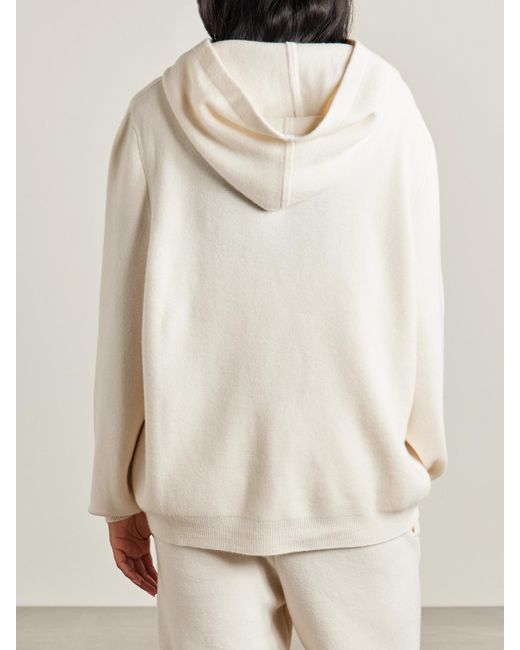 God's True Cashmere Natural Cashmere Hoodie
