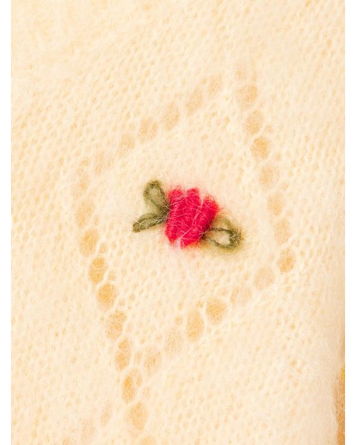Alessandra Rich Natural Pullover Aus Einer Mohairmischung