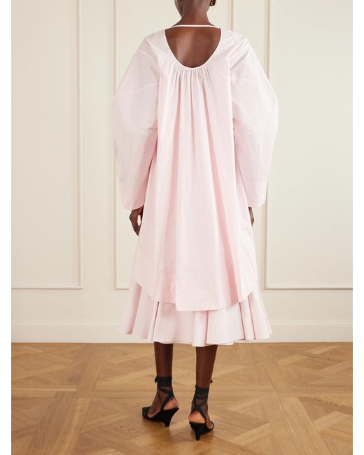 Jacquemus Pink Paysan Oversized Cotton-Blend Mini Dress
