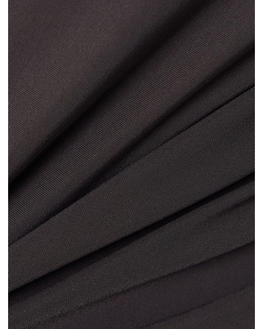 Agolde Black Sherilyn Off-The-Shoulder Ruched Stretch-Jersey Bodysuit