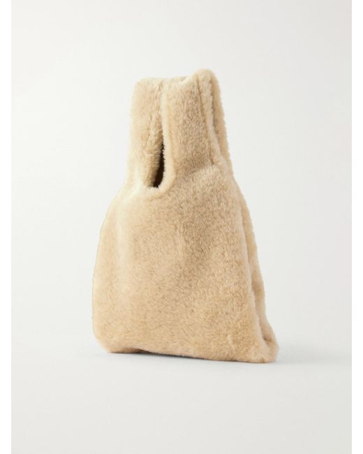 Simone Rocha Natural Shearling-Effect Shoulder Bag