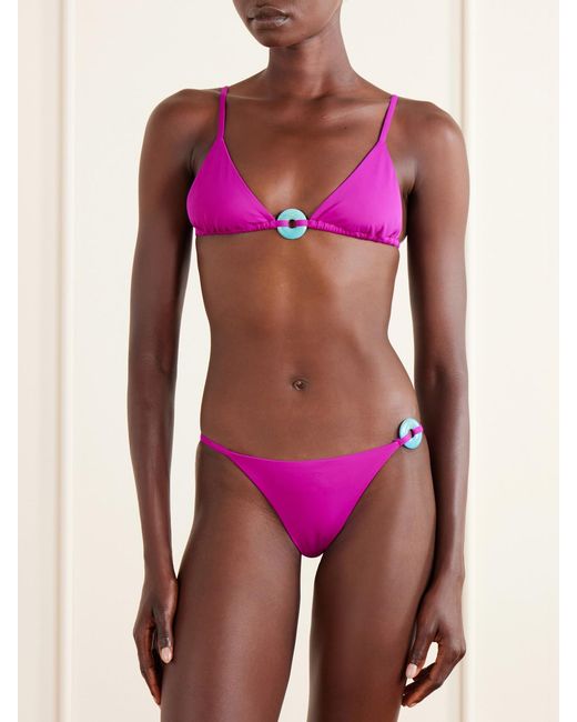 SARA CRISTINA Pink Embellished Bikini