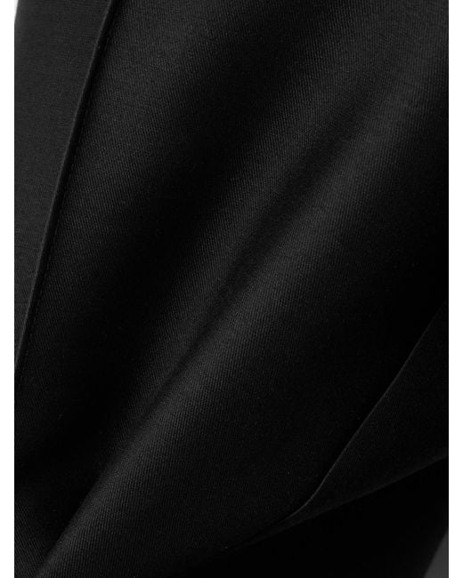 Maticevski Black Rival Wool And Silk-Blend Wide-Leg Pants