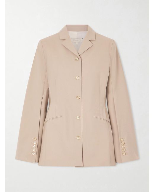 Kallmeyer Natural Benny Wool-Blend Grain De Poudre Blazer