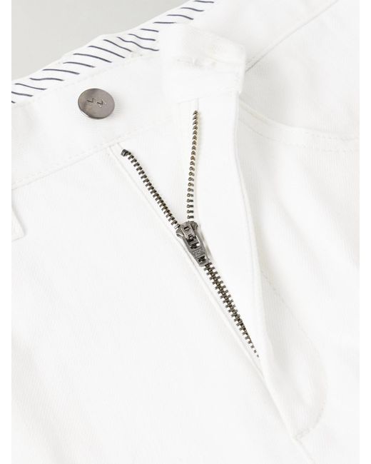 Maria McManus White Massive Hose Mit Weitem Bein Aus Biobaumwoll-Twill