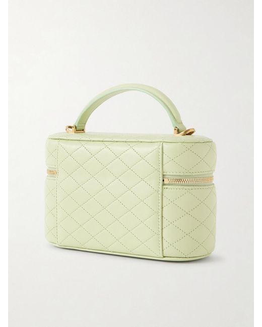 Saint Laurent Green Gaby Vanity Mini Quilted Leather Shoulder Bag
