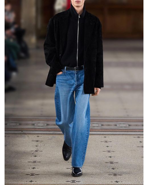 Ssstein Blue High-Rise Wide-Leg Jeans