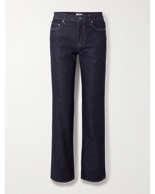Totême  Blue Low-Rise Straight-Leg Organic Jeans