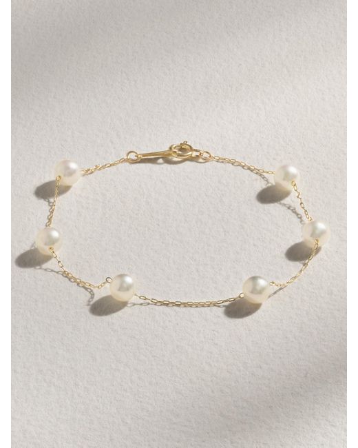 Mizuki Natural 14-Karat Pearl Bracelet