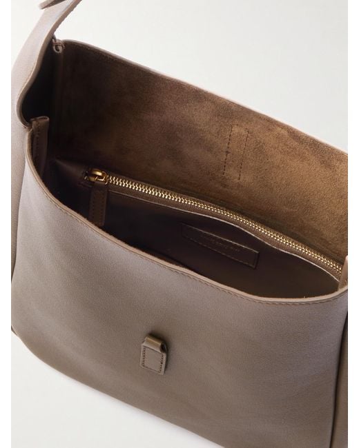 Saint Laurent Brown Le 5 À 7 Supple Small Leather Shoulder Bag