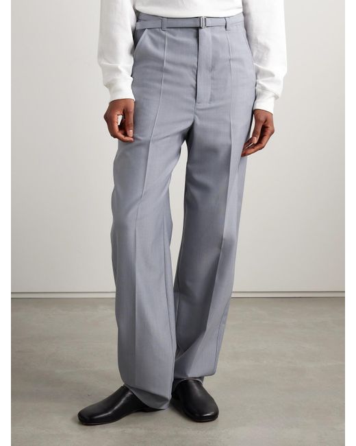 Lemaire Gray Hose Mit Geradem Bein Aus Webstoff Mit Gürtel