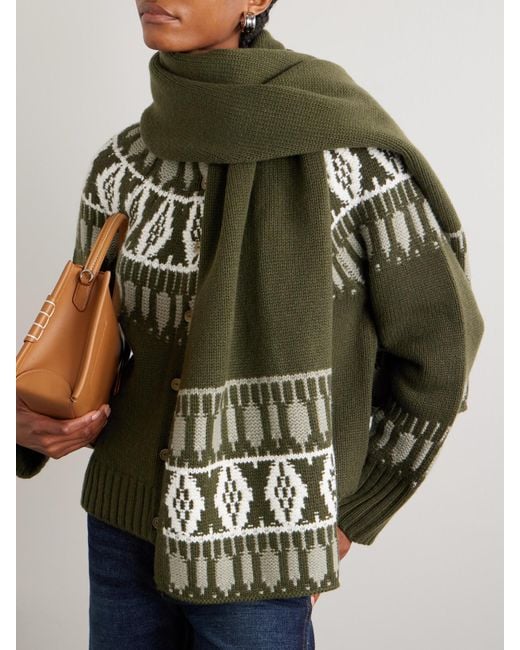 arch4 Green Austria Fair Isle Cashmere Scarf