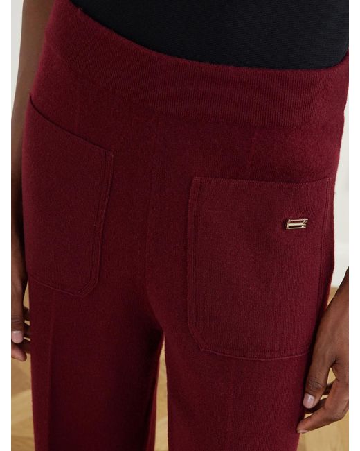 Victoria Beckham Alina Merino Wool And Cashmere-Blend Flared Pants