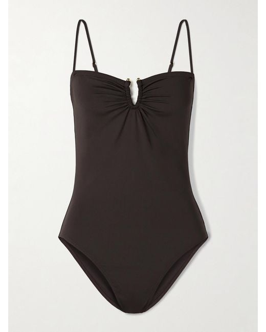 Nili Lotan Black Embellished Swimsuit