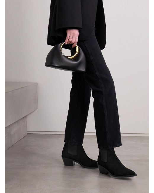 Gianvito Rossi Black Wylie 60 Suede Chelsea Boots