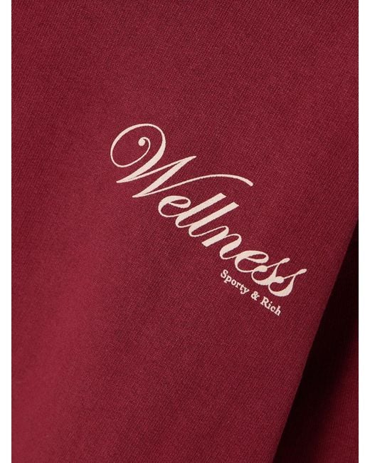 Sporty & Rich Red Soho Printed Cotton-Jersey Sweatshirt