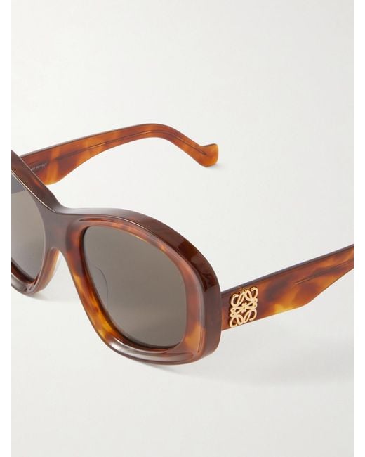 Loewe Multicolor Anagram Round-Frame Acetate Sunglasses