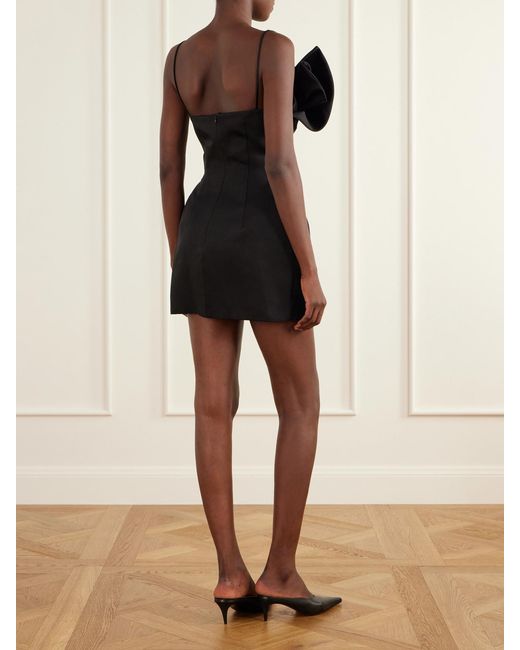 Magda Butrym Black Cotton And Silk-Blend Mini Dress