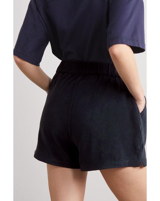 Moncler Blue Cotton-Blend Terry Shorts
