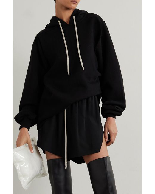 Rick Owens Drkshdw Convertible Cape-effect Cotton-jersey Hoodie in Black |  Lyst UK