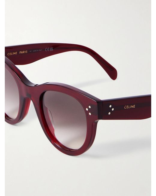Céline Purple Round-Frame Acetate Sunglasses