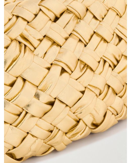 Bottega Veneta Kalimero Cha-Cha Gathered Intrecciato Metallic Leather Shoulder Bag