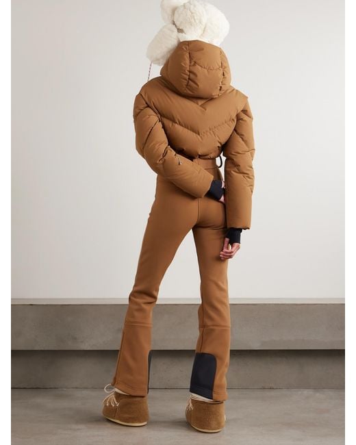 CORDOVA Natural Ajax Hooded Belted Recycled Quilted Down Ski Suit