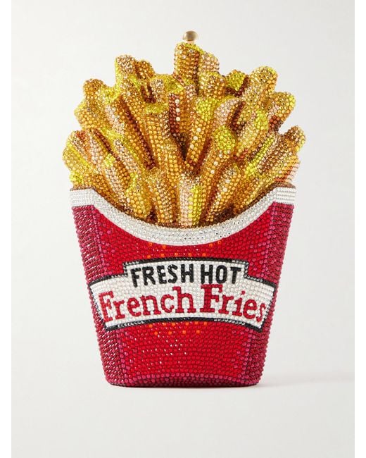 Judith Leiber Red French Fries Fresh And Hot Crystal-Embellished-Tone Clutch