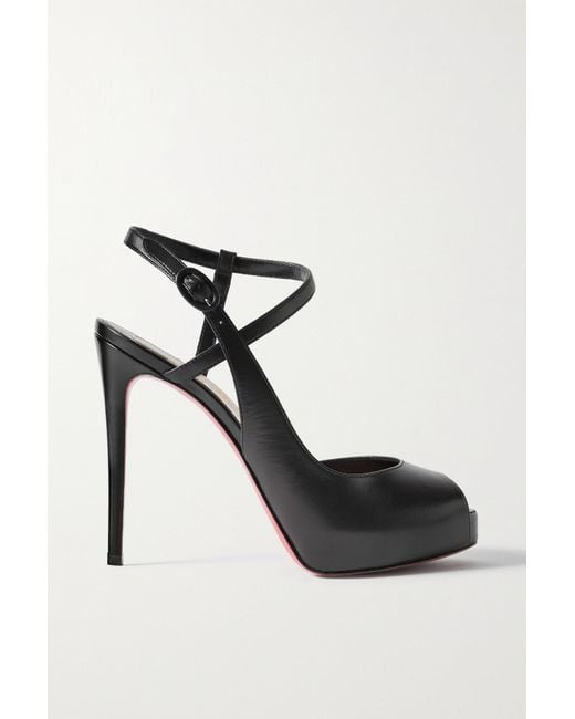 Christian Louboutin Jenlove Alta 120 Leather Pumps in Black Lyst