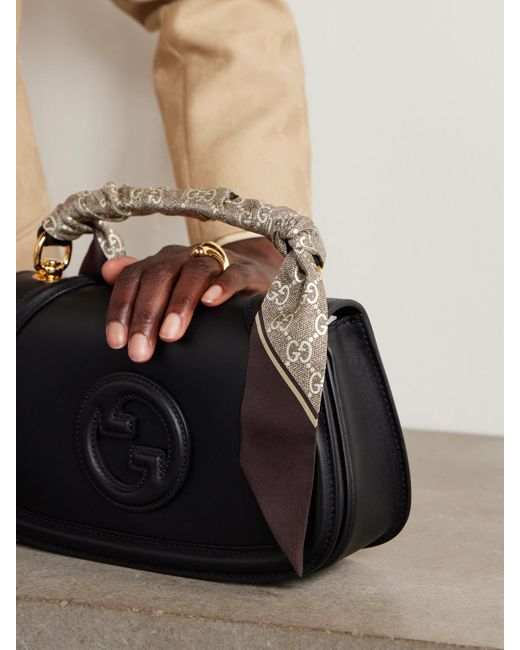 Gucci Natural Printed Silk-Twill Scarf