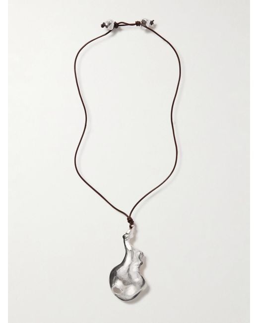 Alighieri Natural The Bones Of Rebirth Recycled And Leather Necklace