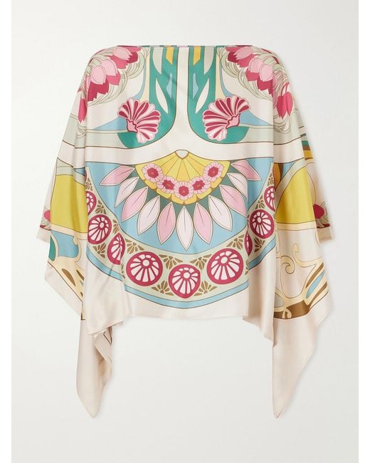 LaDoubleJ Multicolor Printed Silk-Twill Blouse