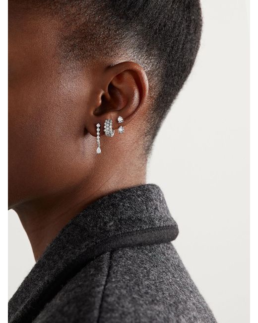 Boucles D'Oreilles En Or Blanc 18 Carats (750/1000) Et Diamants Anita Ko en coloris Natural