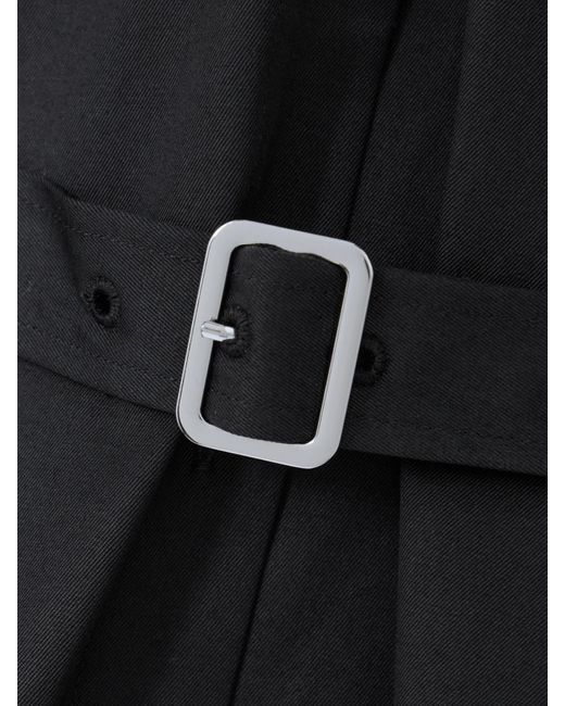Theory Black Midi-Hemdblusenkleid Aus Twill Aus Einer Baumwollmischung Mit Gürtel