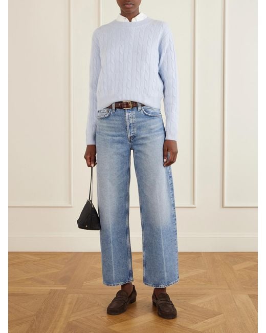 arch4 White Tinka Cable-Knit Cashmere Sweater