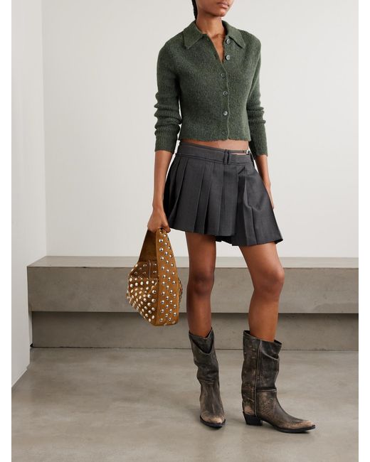 Our Legacy Green Mazzy Brushed Alpaca-Blend Cardigan