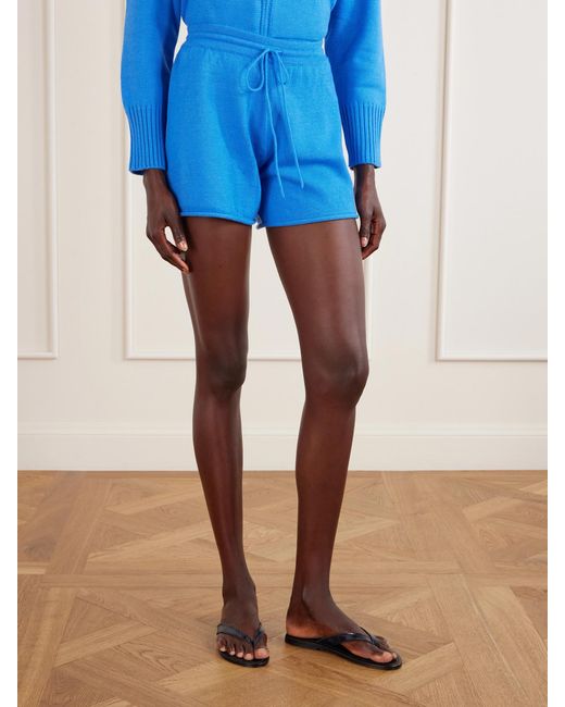 Calle Del Mar Blue Knitted Cashmere Shorts