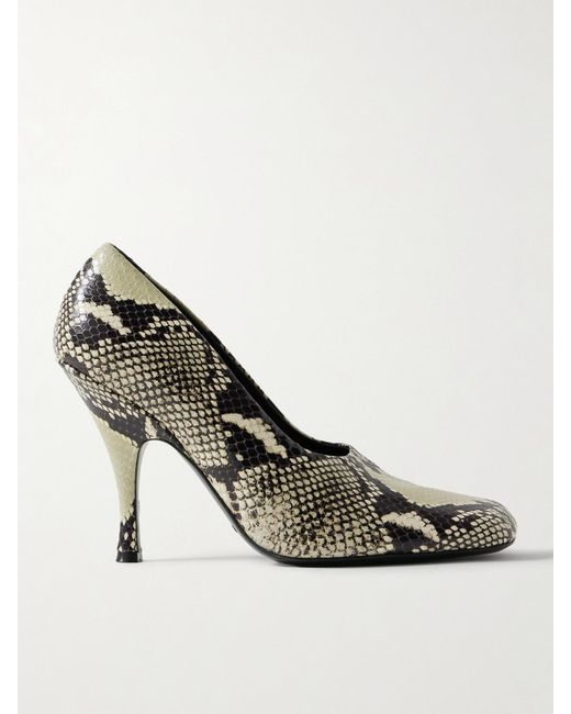 Khaite Metallic Eva Pumps Aus Leder Mit Schlangeneffekt