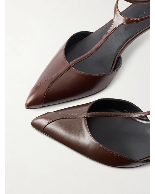 Khaite Brown Mia Leather Pumps